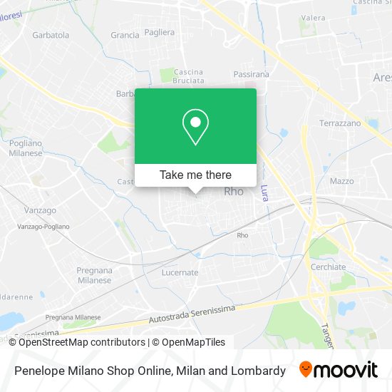 Penelope Milano Shop Online map