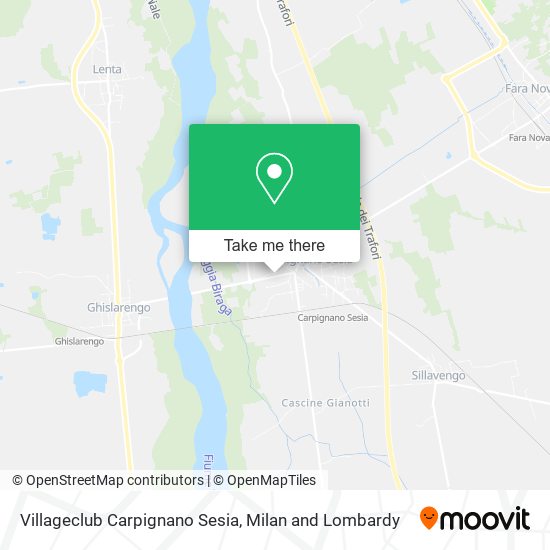 Villageclub Carpignano Sesia map