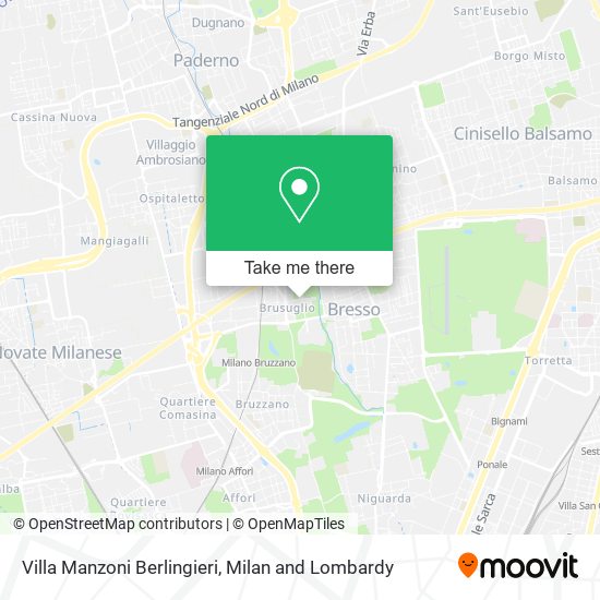 Villa Manzoni Berlingieri map