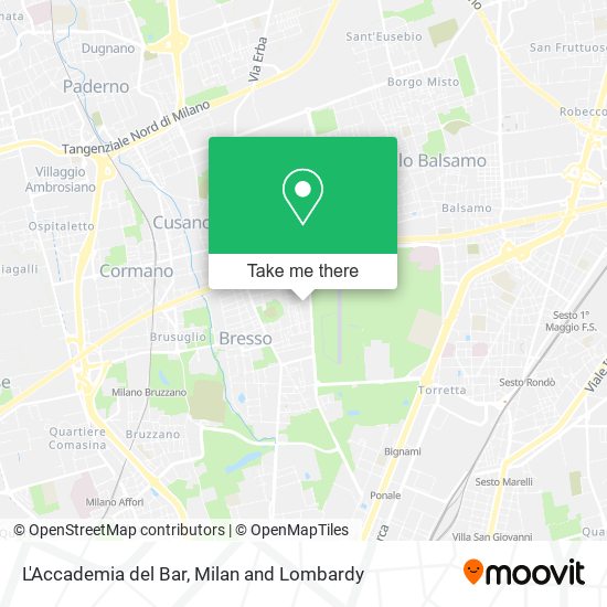 L'Accademia del Bar map