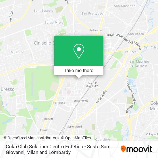 Coka Club Solarium Centro Estetico - Sesto San Giovanni map
