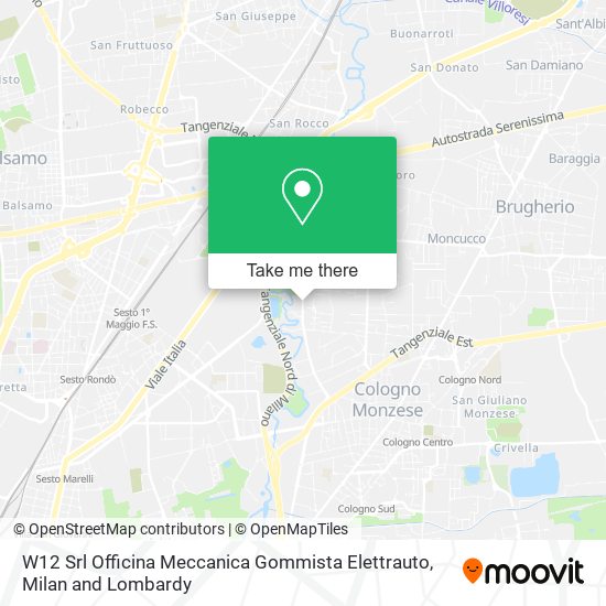 W12 Srl Officina Meccanica Gommista Elettrauto map