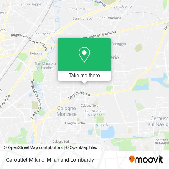Caroutlet Milano map