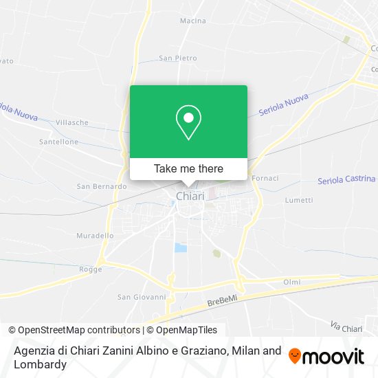 Agenzia di Chiari Zanini Albino e Graziano map