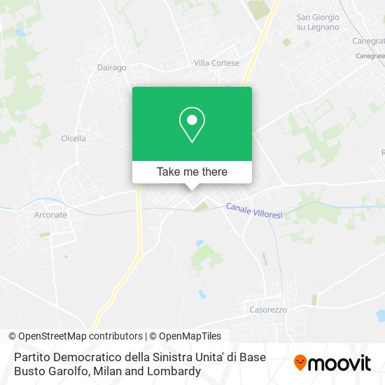 Partito Democratico della Sinistra Unita' di Base Busto Garolfo map