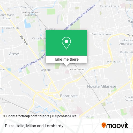 Pizza Italia map