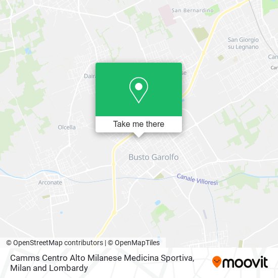 Camms Centro Alto Milanese Medicina Sportiva map