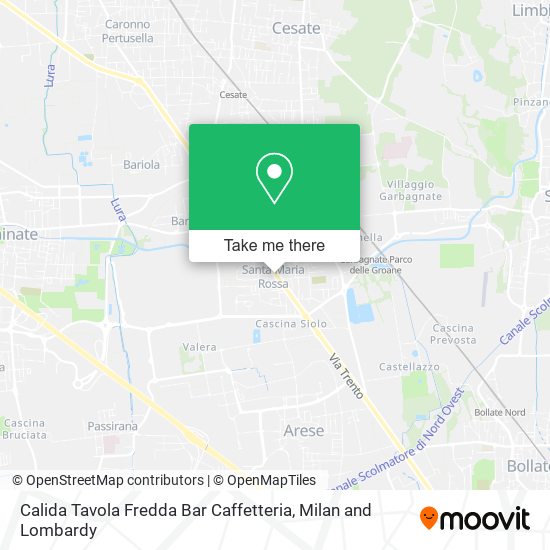 Calida Tavola Fredda Bar Caffetteria map