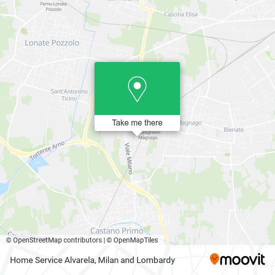 Home Service Alvarela map