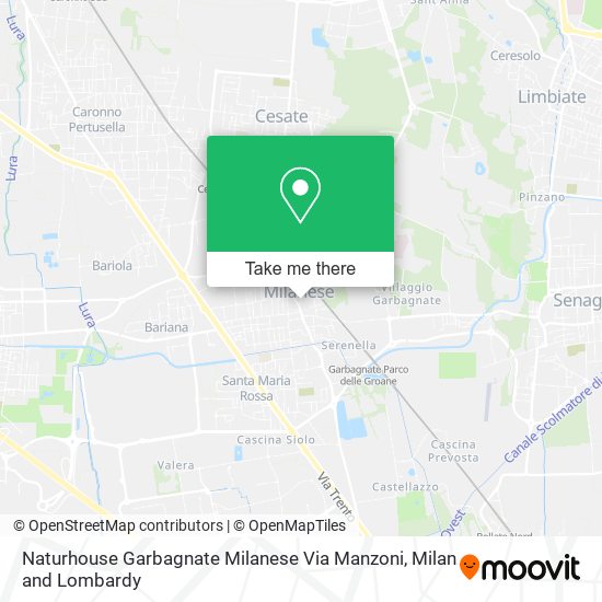 Naturhouse Garbagnate Milanese Via Manzoni map