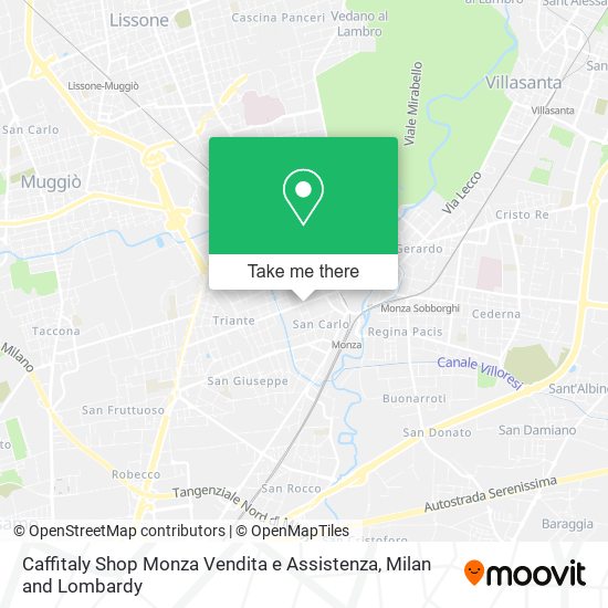 Caffitaly Shop Monza Vendita e Assistenza map