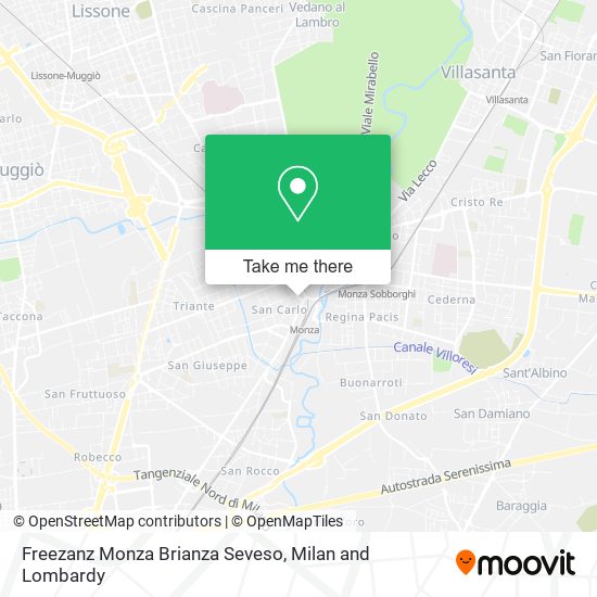 Freezanz Monza Brianza Seveso map