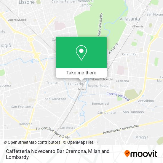 Caffetteria Novecento Bar Cremona map