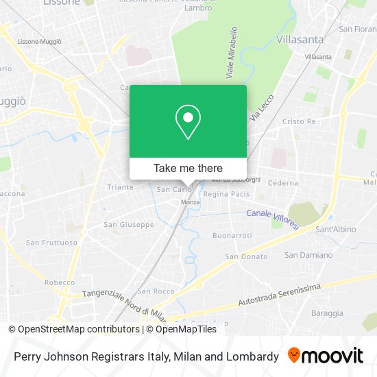 Perry Johnson Registrars Italy map