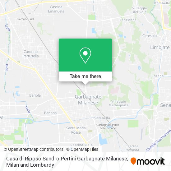 Casa di Riposo Sandro Pertini Garbagnate Milanese map