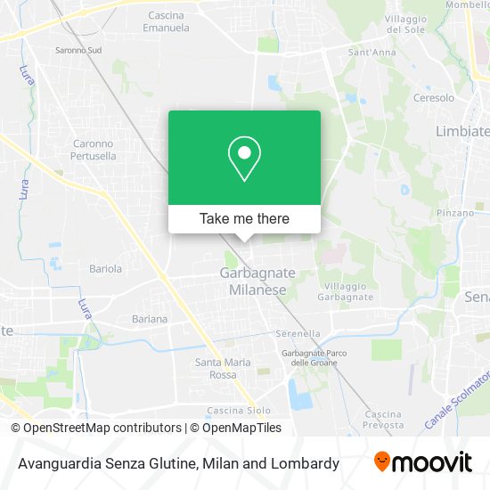Avanguardia Senza Glutine map