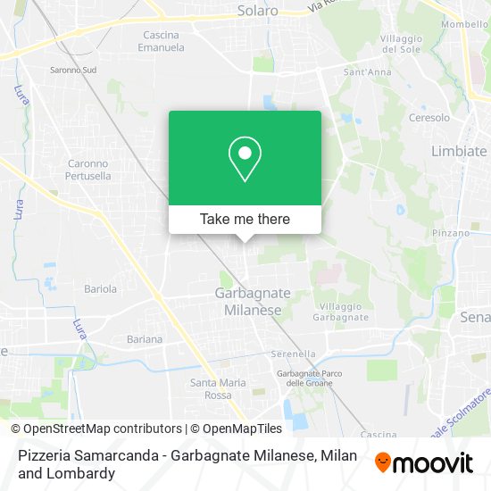 Pizzeria Samarcanda - Garbagnate Milanese map