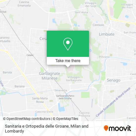 Sanitaria e Ortopedia delle Groane map