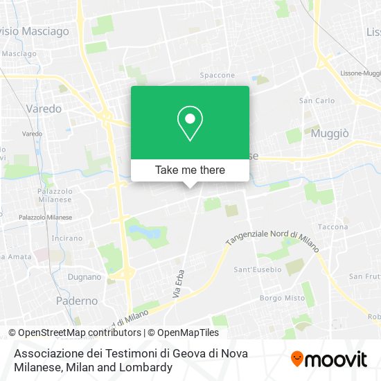 Associazione dei Testimoni di Geova di Nova Milanese map