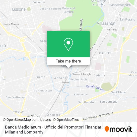 Banca Mediolanum - Ufficio dei Promotori Finanziari map