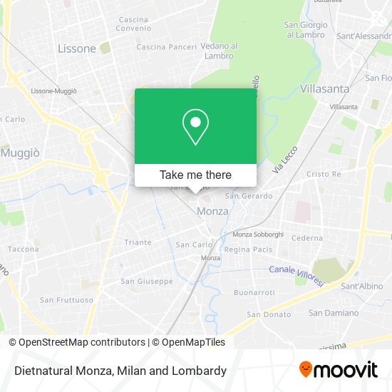 Dietnatural Monza map
