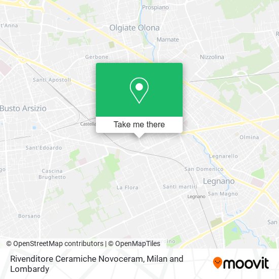 Rivenditore Ceramiche Novoceram map