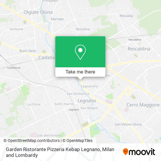 Garden Ristorante Pizzeria Kebap Legnano map