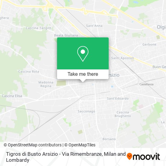 Tigros di Busto Arsizio - Via Rimembranze map