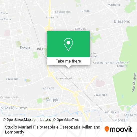 Studio Mariani Fisioterapia e Osteopatia map