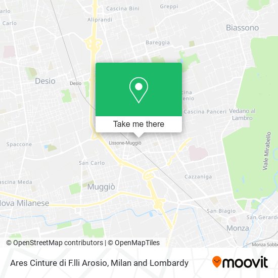 Ares Cinture di F.lli Arosio map