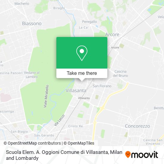 Scuola Elem. A. Oggioni Comune di Villasanta map