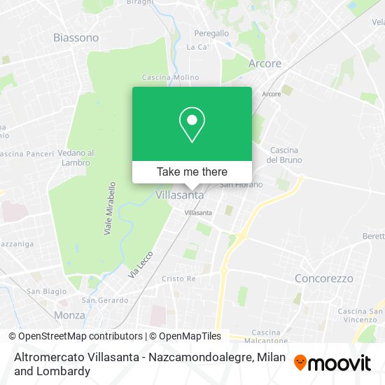 Altromercato Villasanta - Nazcamondoalegre map