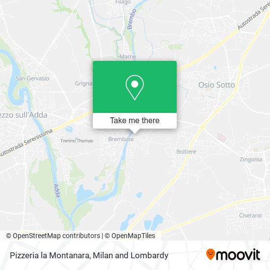 Pizzeria la Montanara map