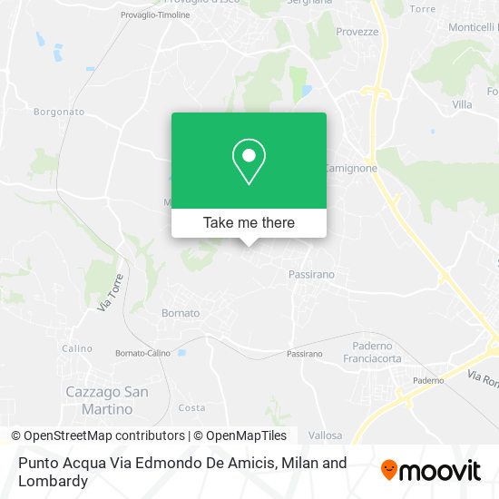 Punto Acqua Via Edmondo De Amicis map