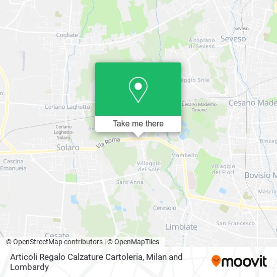 Articoli Regalo Calzature Cartoleria map