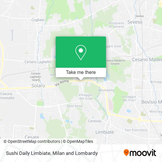 Sushi Daily Limbiate map
