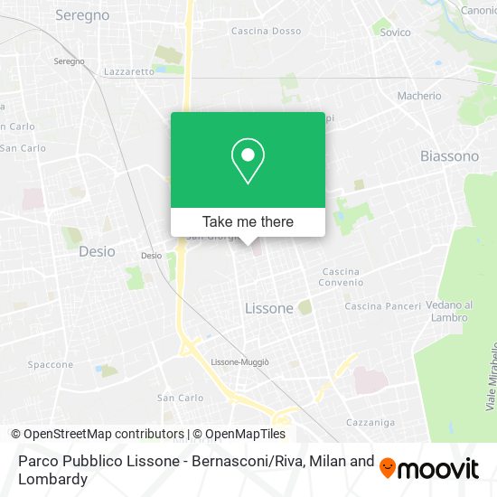 Parco Pubblico Lissone - Bernasconi / Riva map
