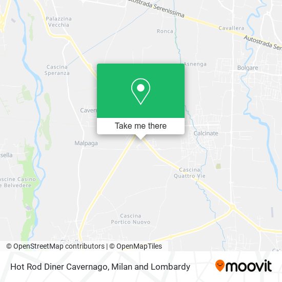 Hot Rod Diner Cavernago map