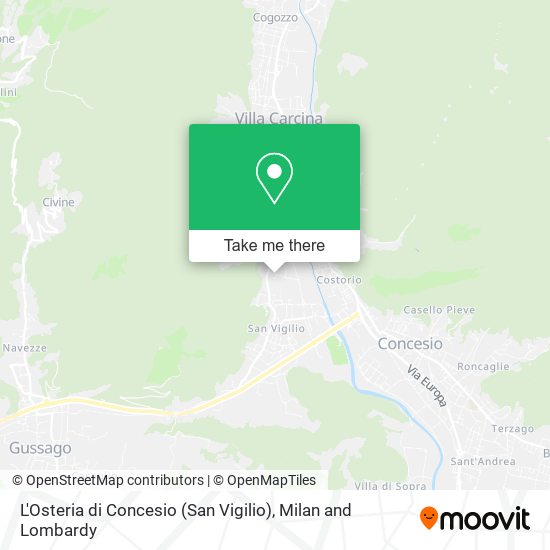 L'Osteria di Concesio (San Vigilio) map