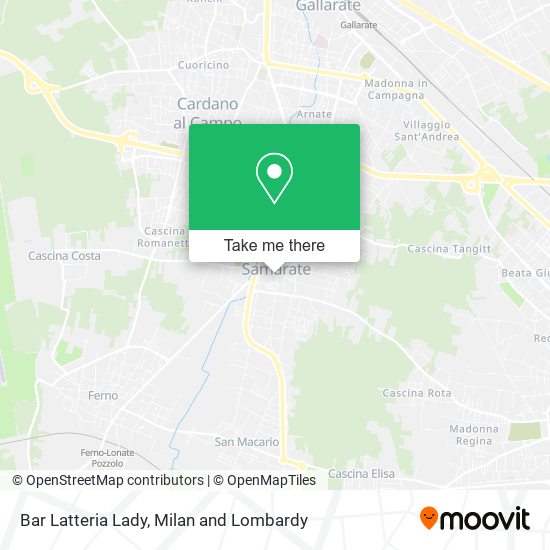 Bar Latteria Lady map