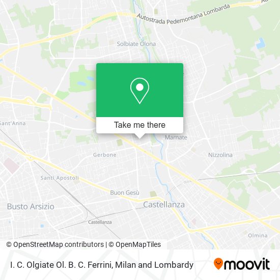 I. C. Olgiate Ol. B. C. Ferrini map
