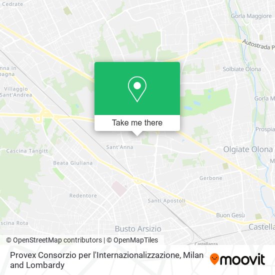 Provex Consorzio per l'Internazionalizzazione map