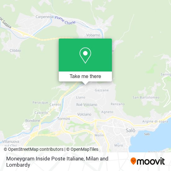 Moneygram Inside Poste Italiane map