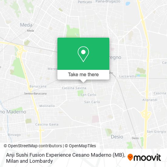 Anji Sushi Fusion Experience Cesano Maderno (MB) map