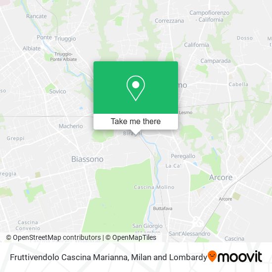 Fruttivendolo Cascina Marianna map