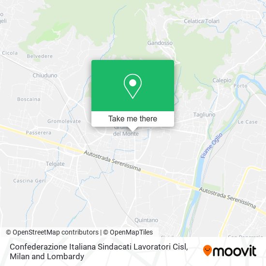 Confederazione Italiana Sindacati Lavoratori Cisl map
