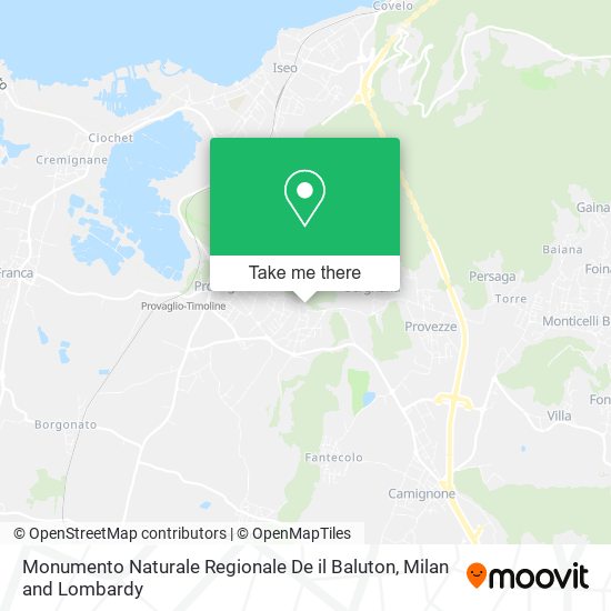 Monumento Naturale Regionale De il Baluton map