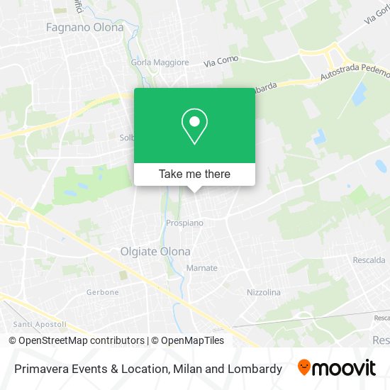 Primavera Events & Location map