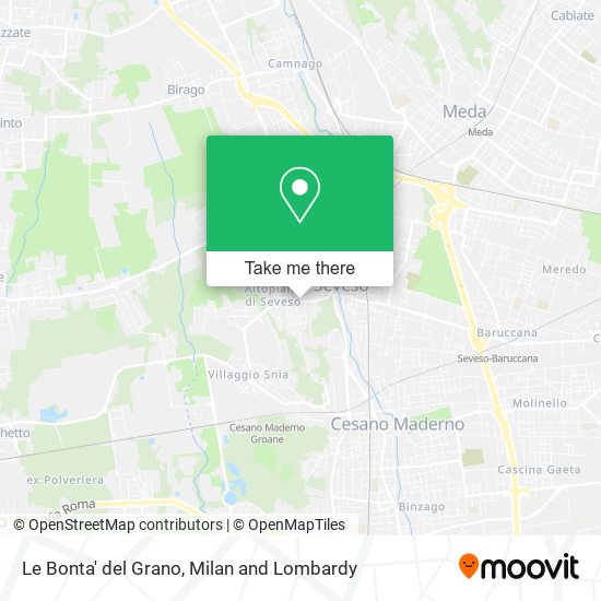 Le Bonta' del Grano map
