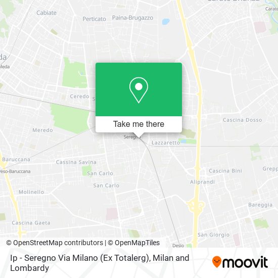 Ip - Seregno Via Milano (Ex Totalerg) map